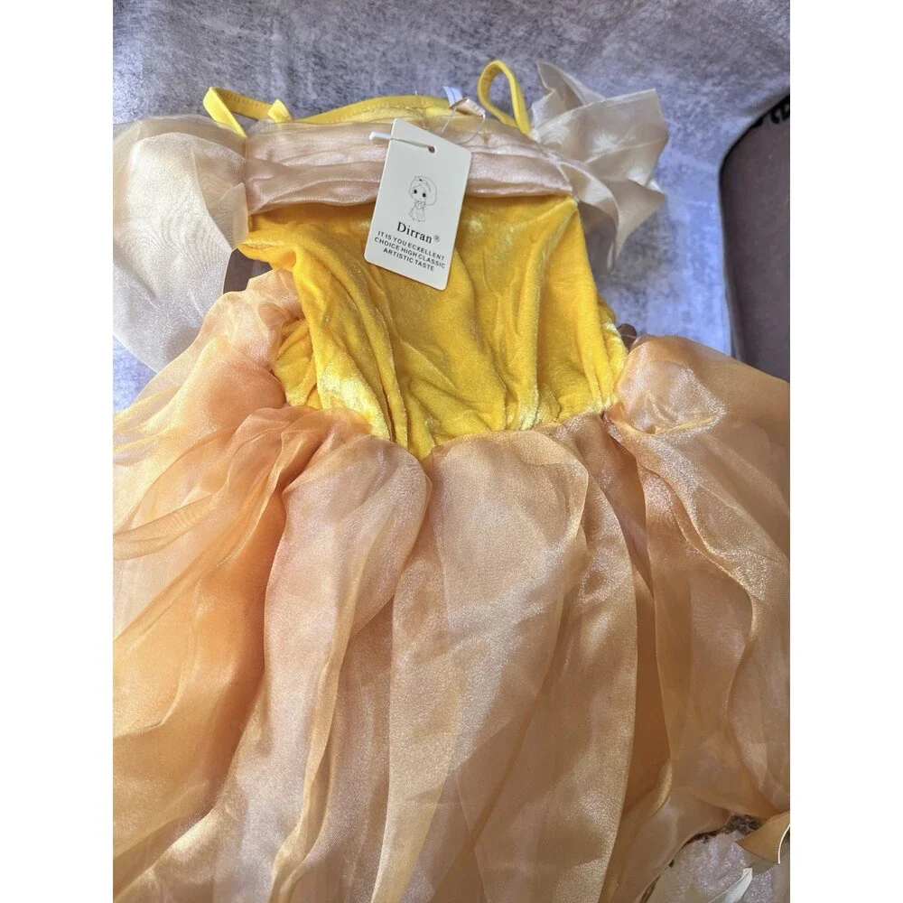Girls Cinderella Costumes Halloween Princess Dress Up Fancy 6-7T